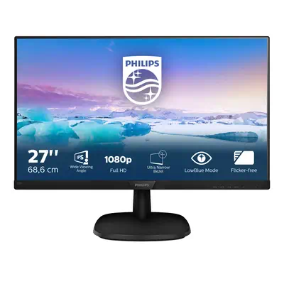 Philips V Line Moniteur LCD Full HD 273V7QDSB/00 Philips - visuel 1 - hello RSE - Préréglages SmartImage pour une qualité d'image facilement optimisée
