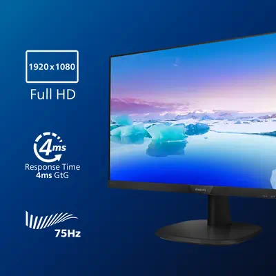 Philips V Line Moniteur LCD Full HD 273V7QJAB/00 Philips - visuel 1 - hello RSE - Technologie LED IPS grand angle pour des images et couleurs plus précises