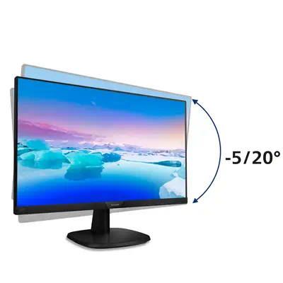 Philips V Line Moniteur LCD Full HD 243V7QJABF/00 Philips - visuel 1 - hello RSE - Préréglages SmartImage pour une qualité d'image facilement optimisée