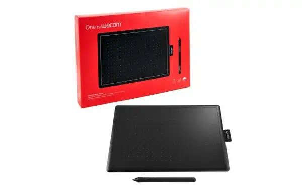 Wacom One by Medium tablette graphique Noir, Rouge 2540 lpi 216 x 135 mm USB - Tablette graphique - visuel 3