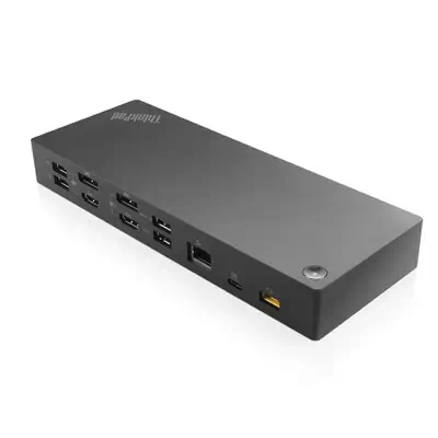 Lenovo 40AF0135UK station d'accueil Avec fil USB 3.2 Gen 1 (3.1 Gen 1) Type-C Noir - Station d'accueil pour portable - visuel 2