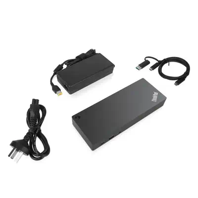 Lenovo 40AF0135UK station d'accueil Avec fil USB 3.2 Gen 1 (3.1 Gen 1) Type-C Noir - Station d'accueil pour portable - visuel 5