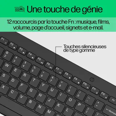 Ensemble combiné clavier et souris sans fil HP 330 - Pack Clavier, souris - visuel 4