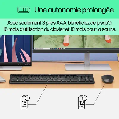 Ensemble clavier et souris sans fil HP 230 - Pack Clavier, souris - visuel 5