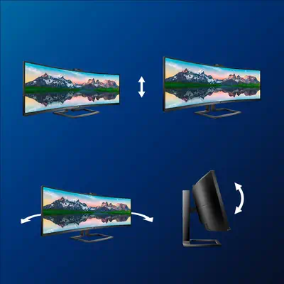 Moniteur LCD incurvé 32:9 SuperWide 499P9H/00 Philips - visuel 1 - hello RSE - Moniteur incurvé 1800R, pour une plus grande immersion