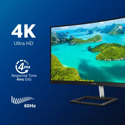 Philips E Line 328E1CA/00 LED display 80 cm Philips - visuel 1 - hello RSE - Technologie sans scintillement permettant de réduire la fatigue oculaire