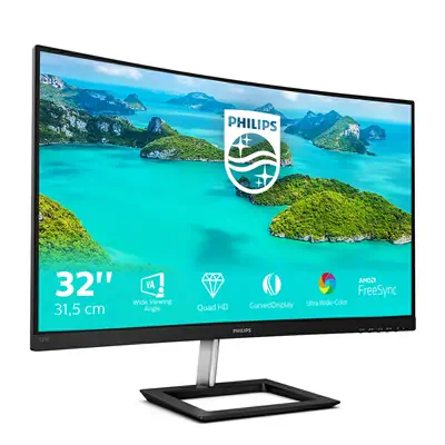 Philips E Line 325E1C/00 écran plat de PC Philips - visuel 1 - hello RSE - Le système de gestion des câbles libère de l'espace sur votre bureau
