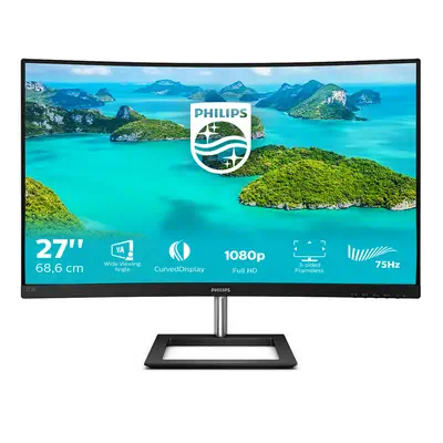 Philips E Line 272E1CA/00 LED display 68,6 cm Philips - visuel 1 - hello RSE - SmartContrast pour des détails de noir incroyablement profonds