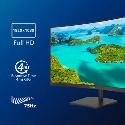 Philips E Line 241E1SCA/00 écran plat de PC 59,9 cm (23.6") 1920 x 1080 pixels Full HD LCD Noir - Ecran Ordinateur - visuel 7