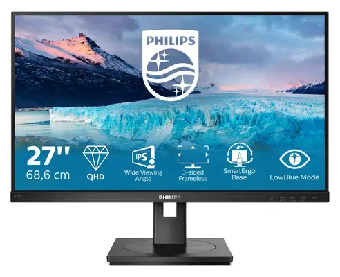 Philips S Line 275S1AE/00 LED display 68,6 cm Philips - visuel 1 - hello RSE - Technologie sans scintillement permettant de réduire la fatigue oculaire