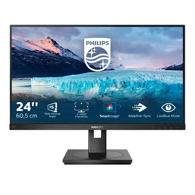 Philips S Line 242S1AE/00 LED display 60,5 cm Philips - visuel 1 - hello RSE - La base Super Ergo vous fait gagner en ergonomie