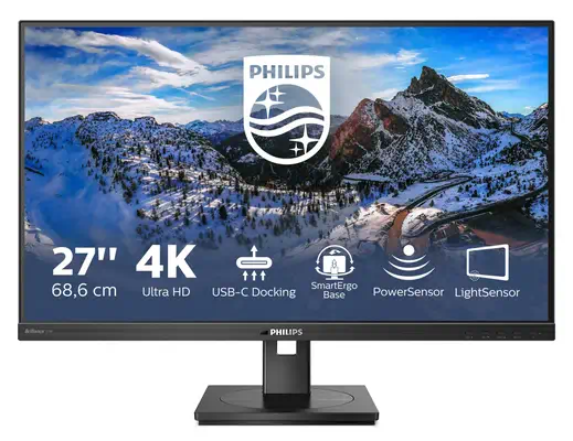 Philips 279P1/00 LED display 68,6 cm (27") 3840 Philips - visuel 1 - hello RSE - Jusqu'à 80 % d'énergie consommée en moins avec Hideaway PowerSensor