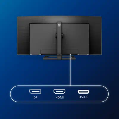 Philips E Line 346E2CUAE/00 écran plat de PC Philips - visuel 1 - hello RSE - Le système de gestion des câbles libère de l'espace sur votre bureau