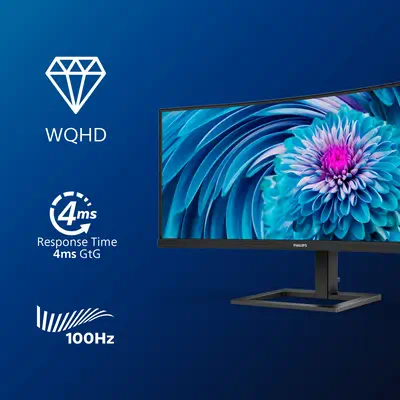 Philips E Line 346E2CUAE/00 écran plat de PC Philips - visuel 1 - hello RSE - Alimentez et chargez un ordinateur portable compatible à partir du moniteur
