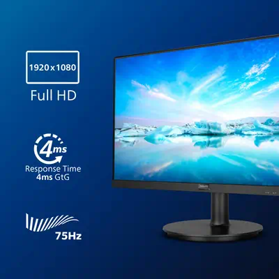 Philips V Line 241V8LA/00 LED display 60,5 cm Philips - visuel 1 - hello RSE - Technologie sans scintillement permettant de réduire la fatigue oculaire