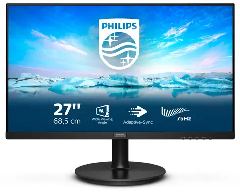 Philips V Line 272V8LA/00 écran plat de PC Philips - visuel 1 - hello RSE - SmartContrast pour des détails de noir incroyablement profonds