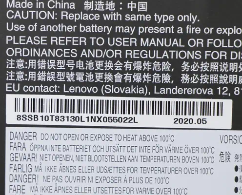 Lenovo 5B10W13887 composant de laptop supplémentaire Batterie - visuel 5