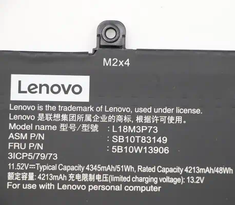 Lenovo 5B10W13906 composant de laptop supplémentaire Batterie - visuel 5
