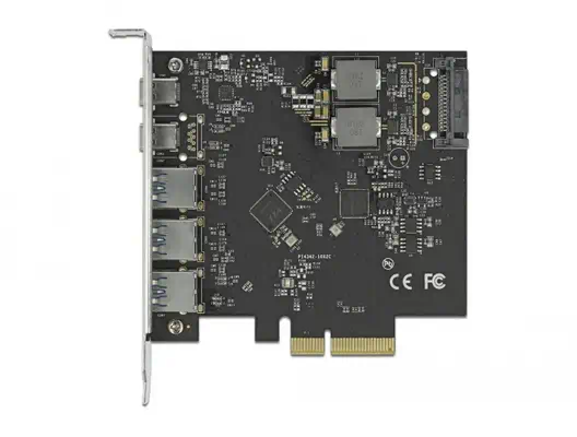 Carte PCI Express x4 vers 2 x USB Type-C + 3 x USB Type-A - SuperSpeed USB 10 Gbps - DeLOCK - Composant - visuel 3