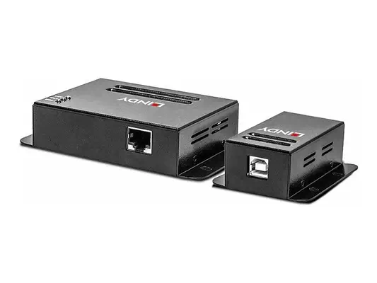 LINDY USB 2.0 Cat.5 Extender 50m Power over RJ45 4 Port - Lindy - Câble divers - visuel 1