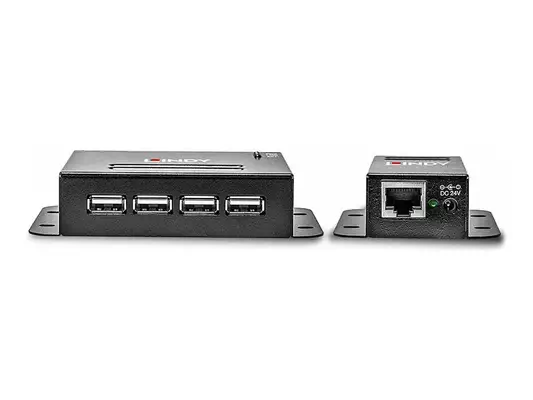 LINDY USB 2.0 Cat.5 Extender 50m Power over RJ45 4 Port - Lindy - Câble divers - visuel 4