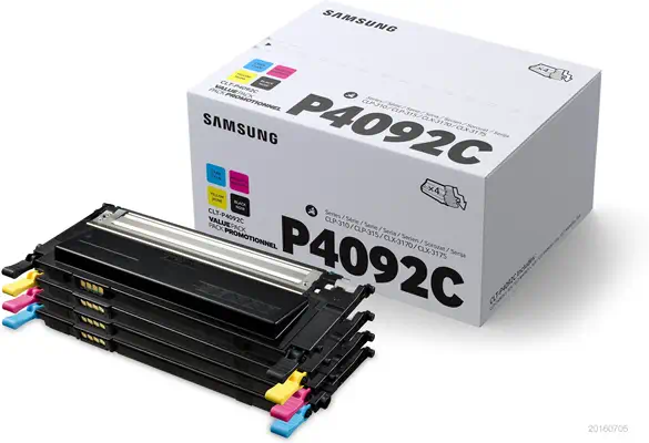 Pack de 4 cartouches de toner noir/cyan/magenta/jaune Samsung CLT-P4092C - HP - Toner - visuel 2