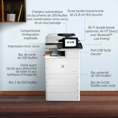 LaserJet Enterprise M776dn Multifunction Couleur Imprimante, Ethernet uniquement; Copieur, Scanner - HP - Impression - visuel 9