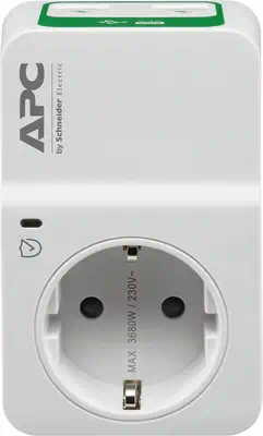 APC PM1WU2-GR protection surtension Blanc 1 sortie(s) CA 230 V - Prise parafoudre - visuel 2