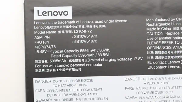 Lenovo 5B10W51872 composant de laptop supplémentaire Batterie - visuel 4