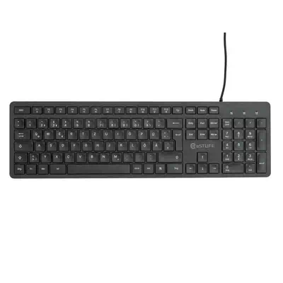 eSTUFF GLB211402 clavier Bureau USB QWERTZ Allemand Noir - Clavier - visuel 3