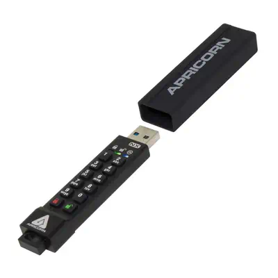 Apricorn ASK3 lecteur USB flash 8 Go USB Type-A 3.2 Gen 1 (3.1 Gen 1) Noir - Clé USB - visuel 1