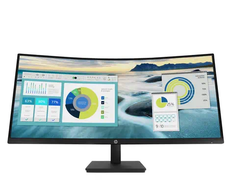 Écran incurvé HP P34hc G4 WQHD USB-C - Ecran Ordinateur - visuel 1