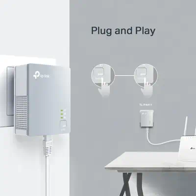 TP-Link PA411KIT 500 Mbit/s Ethernet/LAN Blanc 2 pièce(s) - Accessoire Réseau - visuel 3