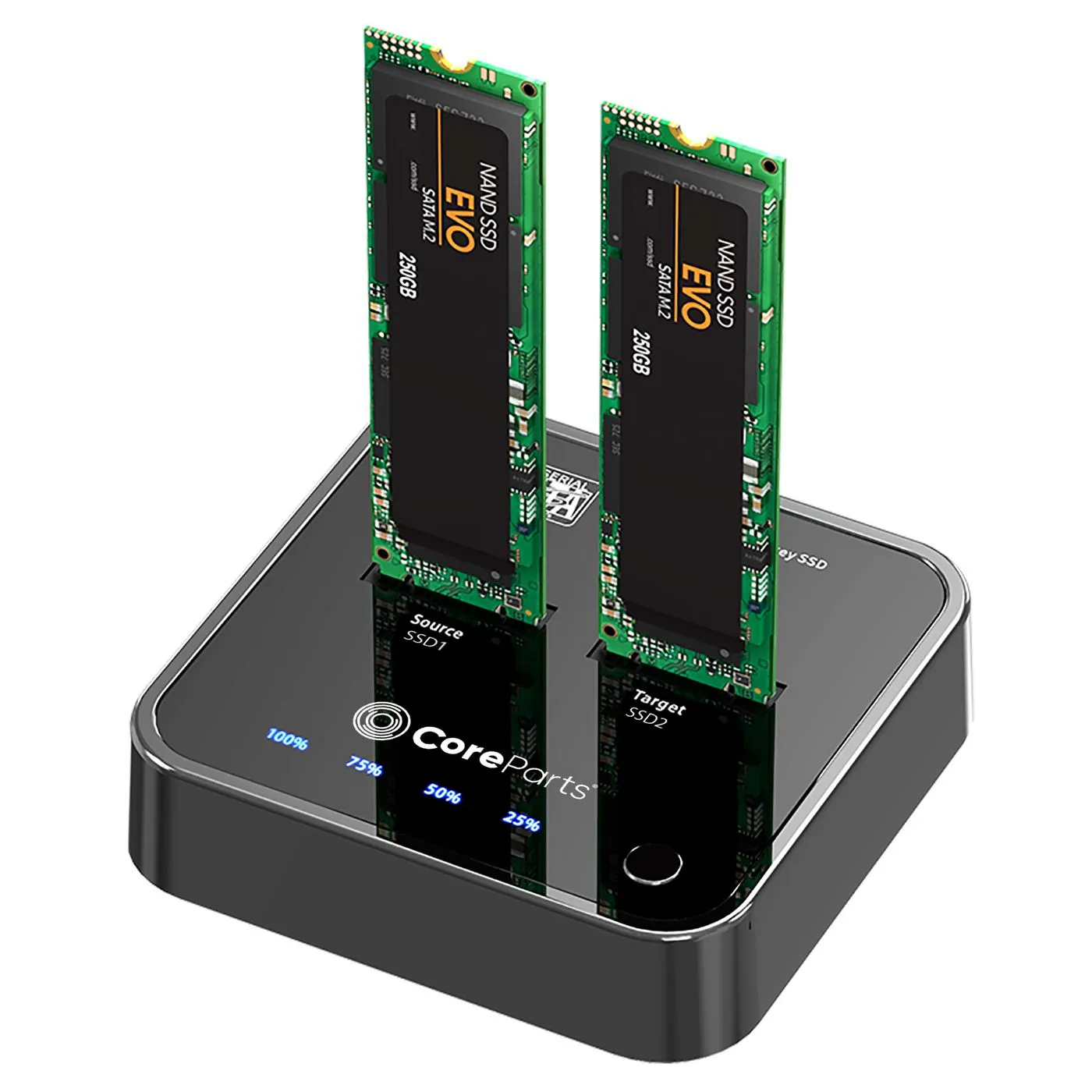 CoreParts MS-CLONER-SATA Station d'accueil de disques de stockage Noir offre