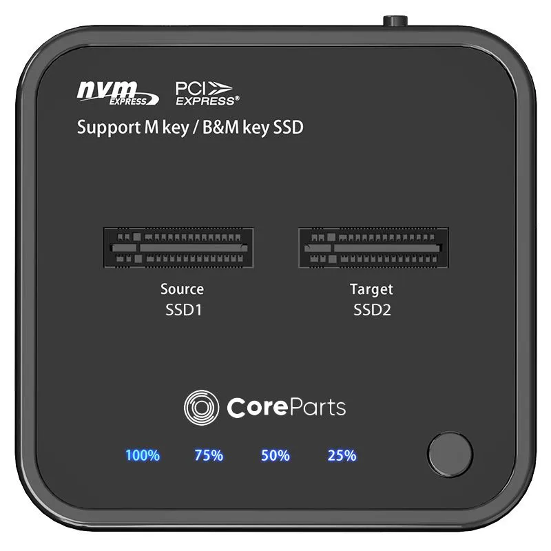 CoreParts MS-CLONER-NVME Station d'accueil de disques de stockage Noir - Accessoire Stockage - visuel 3