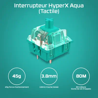 Alliage HyperX origins 60 - Clavier mécanique de jeu - Rouge HX (disposition des États-Unis) - visuel 4
