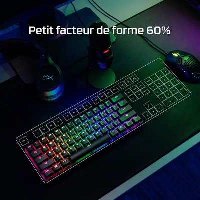 Alliage HyperX origins 60 - Clavier mécanique de jeu - Rouge HX (disposition des États-Unis) - visuel 8