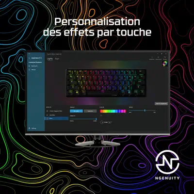Alliage HyperX origins 60 - Clavier mécanique de jeu - Rouge HX (disposition des États-Unis) - visuel 6