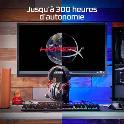 Casque gaming sans fil HyperX Cloud Alpha (noir-rouge) - Casque Micro - visuel 4