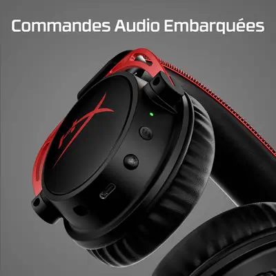 Casque gaming sans fil HyperX Cloud Alpha (noir-rouge) - Casque Micro - visuel 3