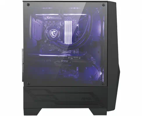 MSI MAG Forge 100M Midi Tower Noir, Transparent - Boitier - visuel 2