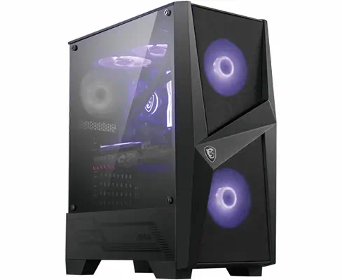 MSI MAG Forge 100M Midi Tower Noir, Transparent - Boitier - visuel 1