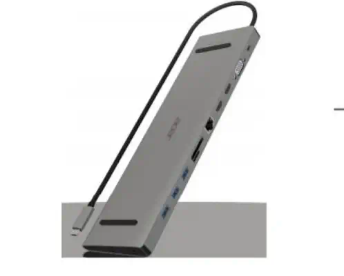 Acer ACG-DCK-C-1 Avec fil USB 3.2 Gen 1 (3.1 Gen 1) Type-C Gris - Station d'accueil pour portable - visuel 1