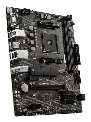 MSI A520M PRO carte mère AMD A520 Emplacement AM4 micro ATX - Carte mère - visuel 3