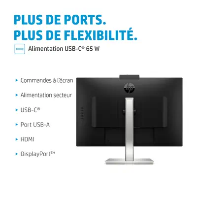 HP E-Series Écran de conférence QHD E27m G4 USB-C - Ecran Ordinateur - visuel 3