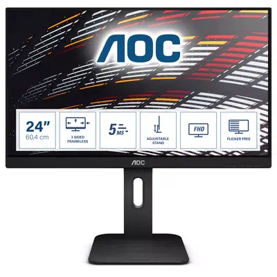 AOC P1 24P1 écran plat de PC 60,5 cm (23.8") 1920 x 1080 pixels Full HD LED Noir - Ecran Ordinateur - visuel 1