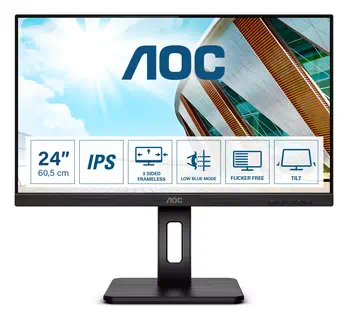 Achat AOC24P2Q 23.8p 1920x1080 FHD IPS 250cd/m2 1000:1 4ms HDMI DVI au meilleur prix