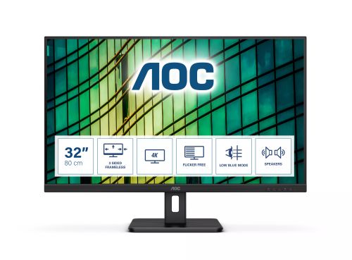 Revendeur officiel Ecran Ordinateur AOC U32E2N 31.5p VA LCD 3840X2160 16:9 HDMI/DP IN