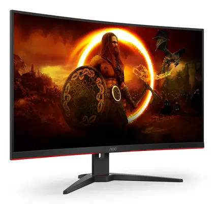 AOC G2 C32G2ZE/BK écran plat de PC 80 cm (31.5") 1920 x 1080 pixels Full HD LED Noir, Rouge - Ecran Ordinateur - visuel 5