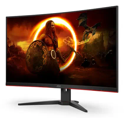 AOC G2 C32G2ZE/BK écran plat de PC 80 cm (31.5") 1920 x 1080 pixels Full HD LED Noir, Rouge - Ecran Ordinateur - visuel 4